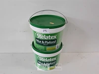 2 x muur en plafond verf groen stelatex 2,5l - afbeelding 1 van  3
