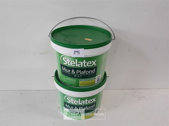 2 x muur en plafond verf groen stelatex 2,5l - afbeelding 1 van  3