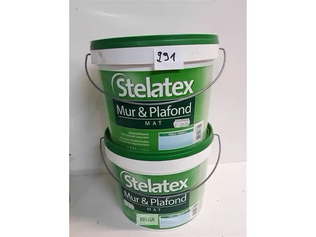 2 x muur en plafond verf kleur fris 2 licht blauw stelatex 2,5l = 30m³ - afbeelding 1 van  3