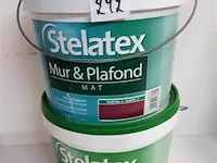 2 x muur en plafond verf kleur subtiel 2 bordeaux stelatex 2,5l = 30m³ - afbeelding 1 van  3