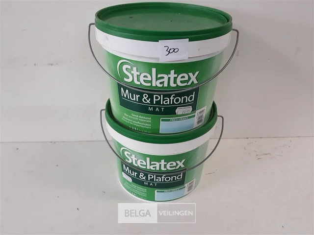 2 x muur en plafond verf licht blauw stelatex 2,5l - afbeelding 2 van  3