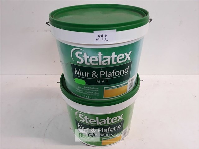2 x muur en plafond verf stelatex 2,5l - afbeelding 1 van  3