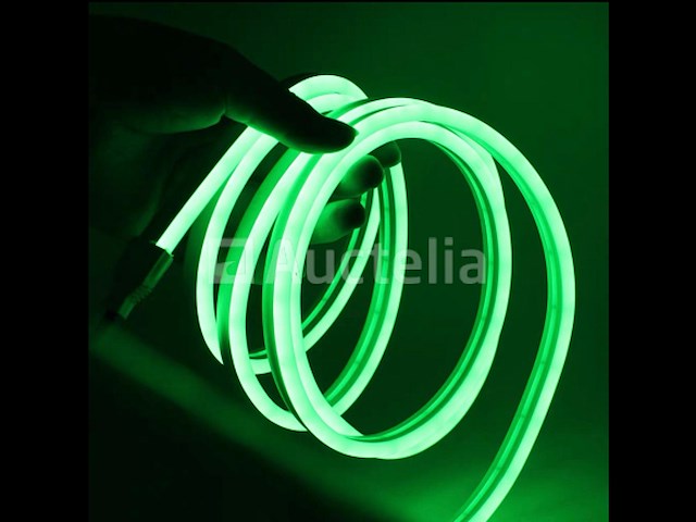 2 x neon led strip 50m – 8w/m – groen – ip65 waterdicht – gebruik binnen/buiten - afbeelding 1 van  5