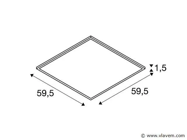 2 x nomad cristal design led panelen 60 x 60 cm - afbeelding 6 van  6