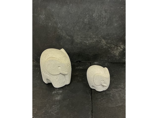 2 x olifanten in zandsteen "marbell" by store art belgium - afbeelding 1 van  2