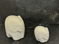 2 x olifanten in zandsteen "marbell" by store art belgium - afbeelding 1 van  2