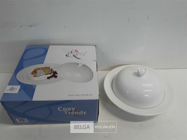 2 x ontbijtbord met deksel 22 cm - afbeelding 3 van  3