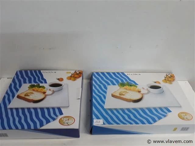 2 x ontbijtbord met kopje - afbeelding 1 van  2