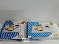 2 x ontbijtbord met kopje - afbeelding 1 van  3