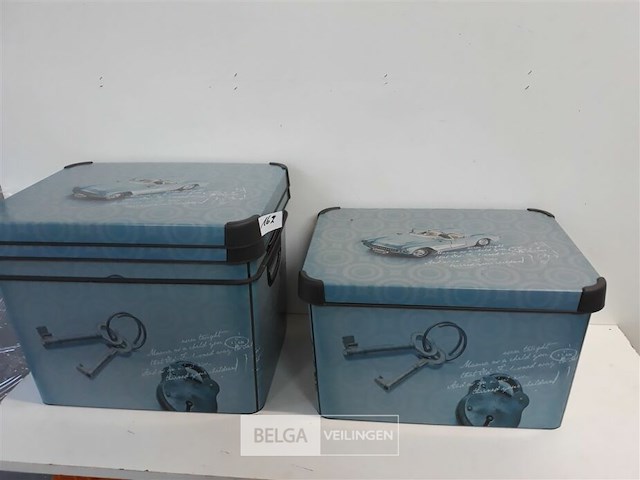 2 x opbergdoos curver auto print 37x28x23 cm - afbeelding 1 van  3