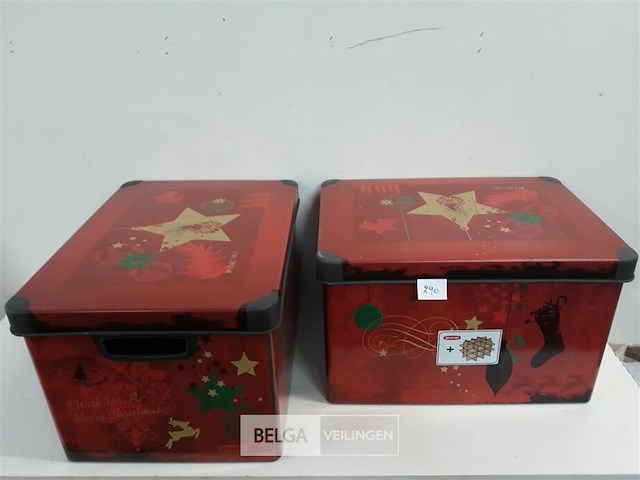 2 x opbergdoos voor kerstballen curver - afbeelding 1 van  3