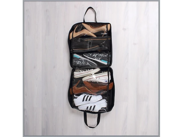 2 x opbergtas schoenen - 6 paar - 40 x 38 x 18 cm. - afbeelding 1 van  3