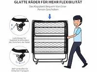 2 x opklapbedden 90 x 200 cm voor volwassenen - met schuim - afbeelding 6 van  8