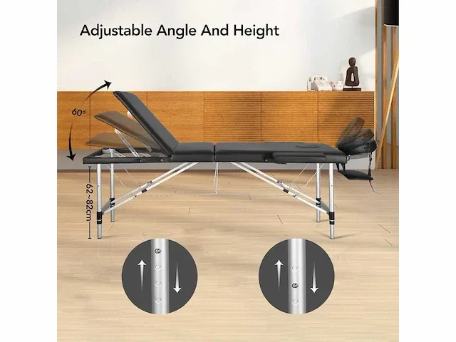 2 x opvouwbare mobiele massagetafels, 3 zones - afbeelding 7 van  7