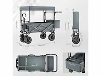 2 x opvouwbare transportwagen met dak, 100l - afbeelding 4 van  4