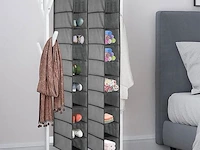 2 x organizer dressing - schoenen - 10 vakken - stof - 170 x 35 x 15 cm. - grijs - afbeelding 1 van  3
