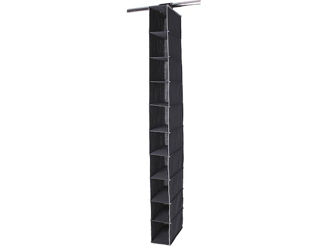 2 x organizer dressing - schoenen - 10 vakken - stof - 170 x 35 x 15 cm. - grijs - afbeelding 2 van  3