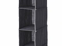 2 x organizer dressing - schoenen - 10 vakken - stof - 170 x 35 x 15 cm. - grijs - afbeelding 2 van  3