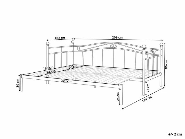 2 x pastelroze eenpersoonsbed tot tweepersoonsbed 90/180 x 200 cm - afbeelding 5 van  5