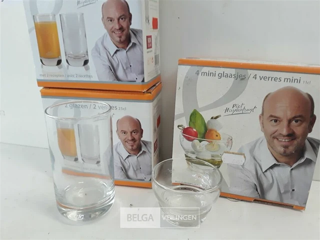 2 x piet huysentruyt glazen 2 st 25cl + 1x4 st 11cl - afbeelding 3 van  3