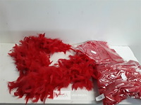2 x pluimenboa rood 180 cm - afbeelding 1 van  3