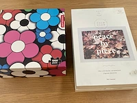 2 x puzzel - kikkerland 1000 stuks - calm club 500 stuks - afbeelding 1 van  5