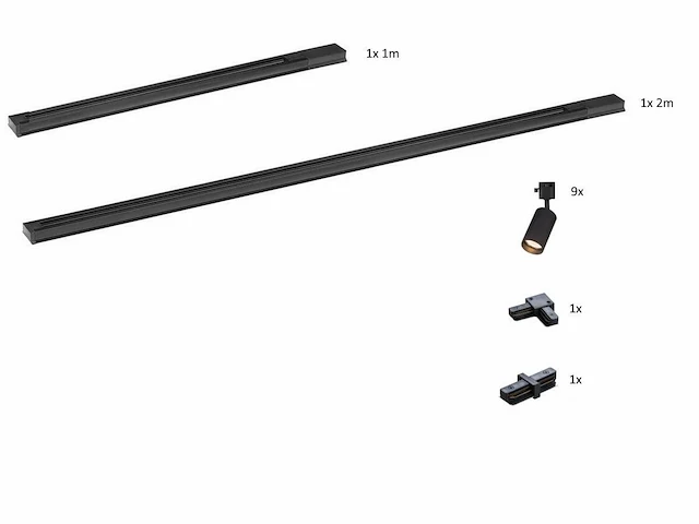 2 x railspot gu10 armatuur cilinder zand zwart draaibaar 10,2cm - afbeelding 4 van  7