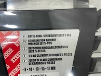 2 x ratel-ring steeksleutelset 5 dlg 8-10-13-15-17 mm - afbeelding 3 van  3