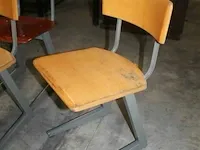 2 x retro schoolbank + 4 stoelen - afbeelding 4 van  5