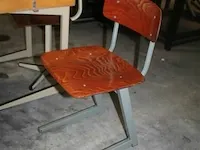 2 x retro schoolbank + 4 stoelen - afbeelding 5 van  5