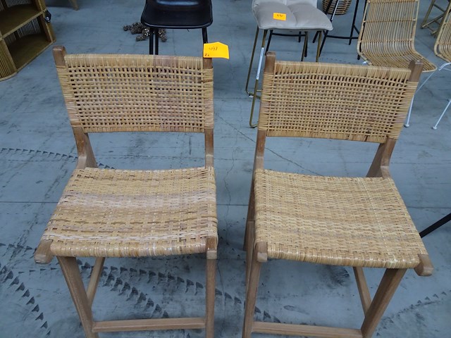 2 x rotan barstoel - afbeelding 2 van  4