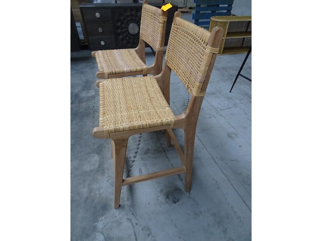 2 x rotan barstoel - afbeelding 3 van  4