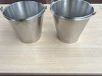 2 x rvs emmer - afbeelding 1 van  2