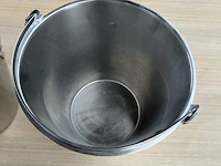 2 x rvs emmer - afbeelding 2 van  2