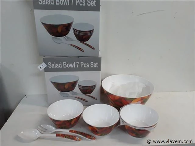 2 x saladekom in set 7 delig - afbeelding 1 van  2