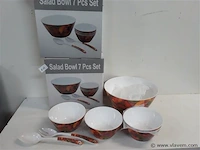 2 x saladekom in set 7 delig - afbeelding 1 van  2