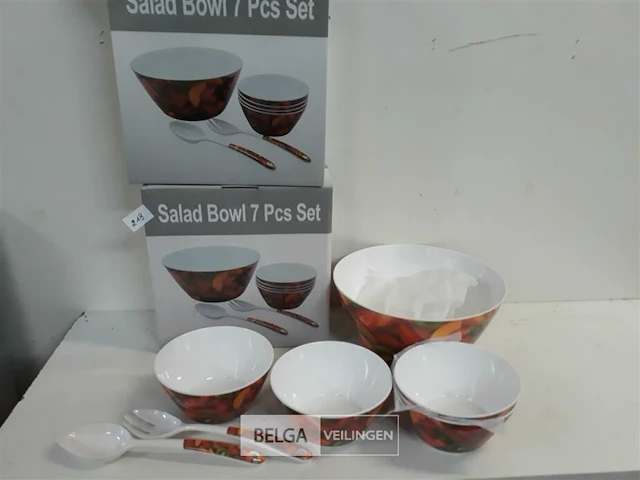2 x saladekom in set 7 delig - afbeelding 2 van  3