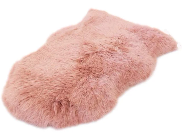 2 x schapenvacht - extra zacht - 50 x 90 cm. - roze - afbeelding 5 van  5