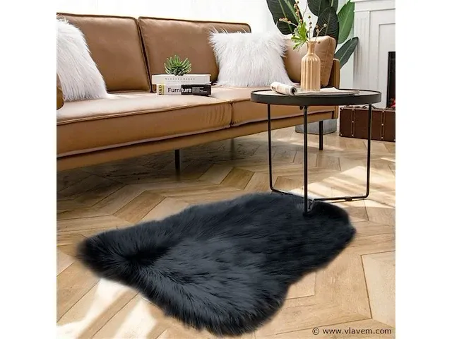 2 x schapenvacht xl antraciet - afbeelding 5 van  6