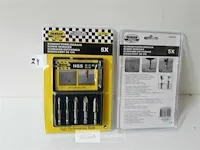 2 x schroefverwijderaar 5 delig in pvc doosje - afbeelding 1 van  2