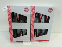 2 x schroevendraaierset 6 delig plat+kruis - afbeelding 1 van  3