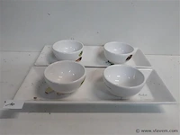 2 x serveerbord met 2 kommetjes - afbeelding 1 van  2