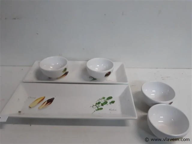2 x serveerbord met 2 kommetjes - afbeelding 2 van  2