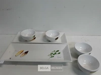 2 x serveerbord met 2 kommetjes - afbeelding 3 van  3