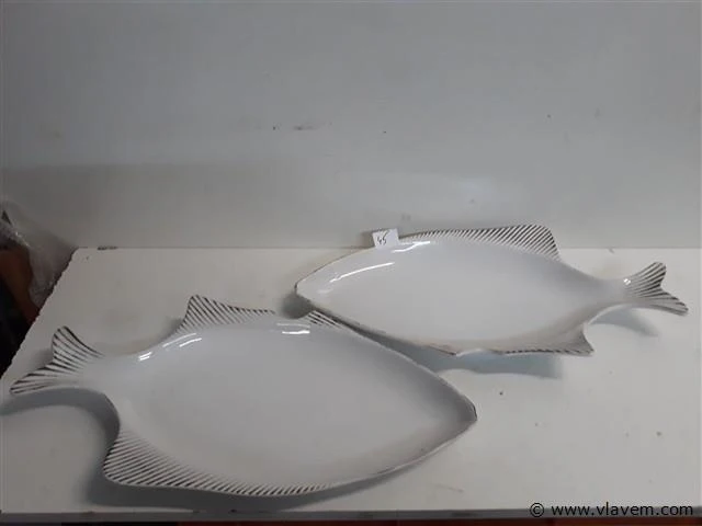 2 x serveerschaal vis - afbeelding 1 van  2