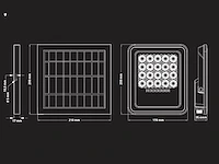 2 x solar 500 lumen led breedstraaler met afstandsbediening - afbeelding 6 van  8