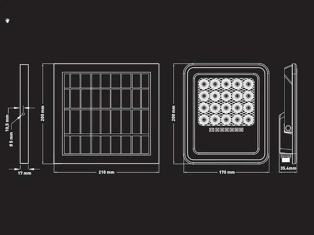 2 x solar 500 lumen led breedstraaler met afstandsbediening - afbeelding 6 van  6