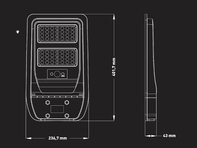 2 x solar 750lm led straatverlichting sensor en afstandsbediening - afbeelding 7 van  8