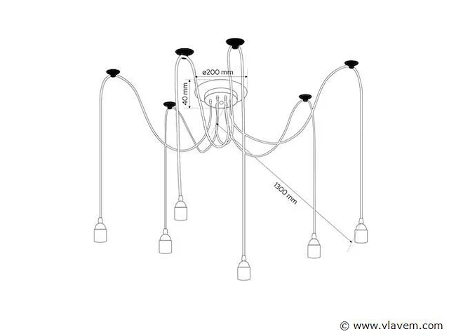 2 x solo edison 77 kroonluchter zwart - afbeelding 5 van  8