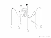 2 x solo edison 77 kroonluchter zwart - afbeelding 5 van  8
